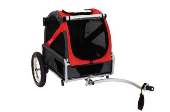 DoggyRide Mini Rood/Zwart Trekstang achternaaf
