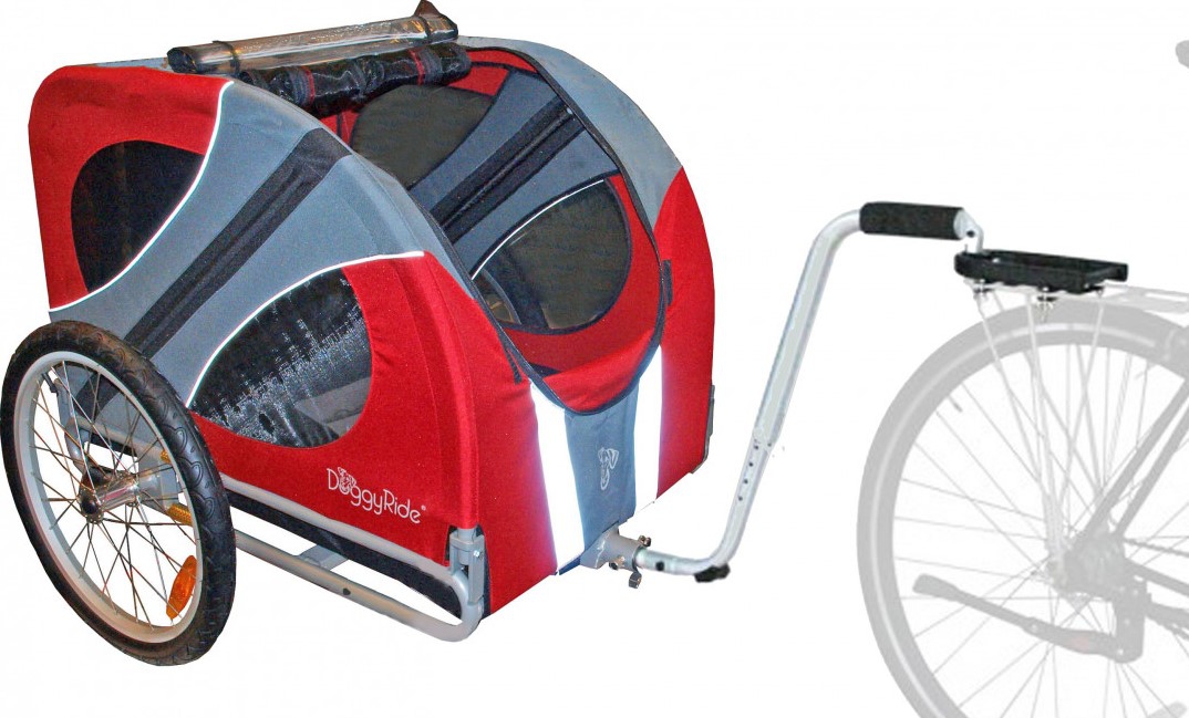 DoggyRide met trekstang naar bagagedrager DoggyRide met trekstang naar bagagedrager
