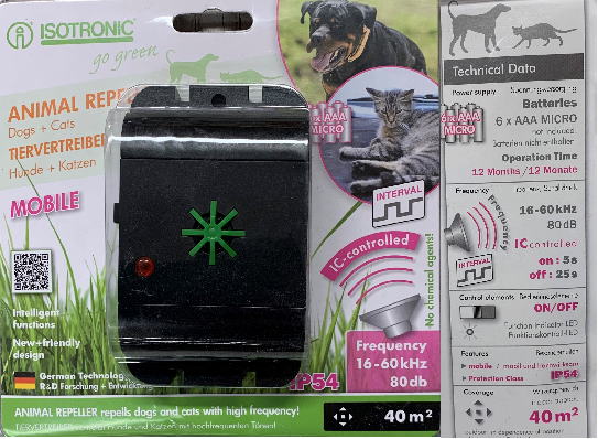 Isotronic Cat and Dog Repeller